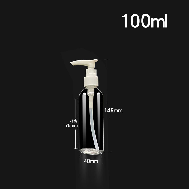Picture of PET Transparent Pump Bottle Emulsion Press Bottle PET Transparent Plastic Squeeze Bottle Clip Pump Duckbill Bottling