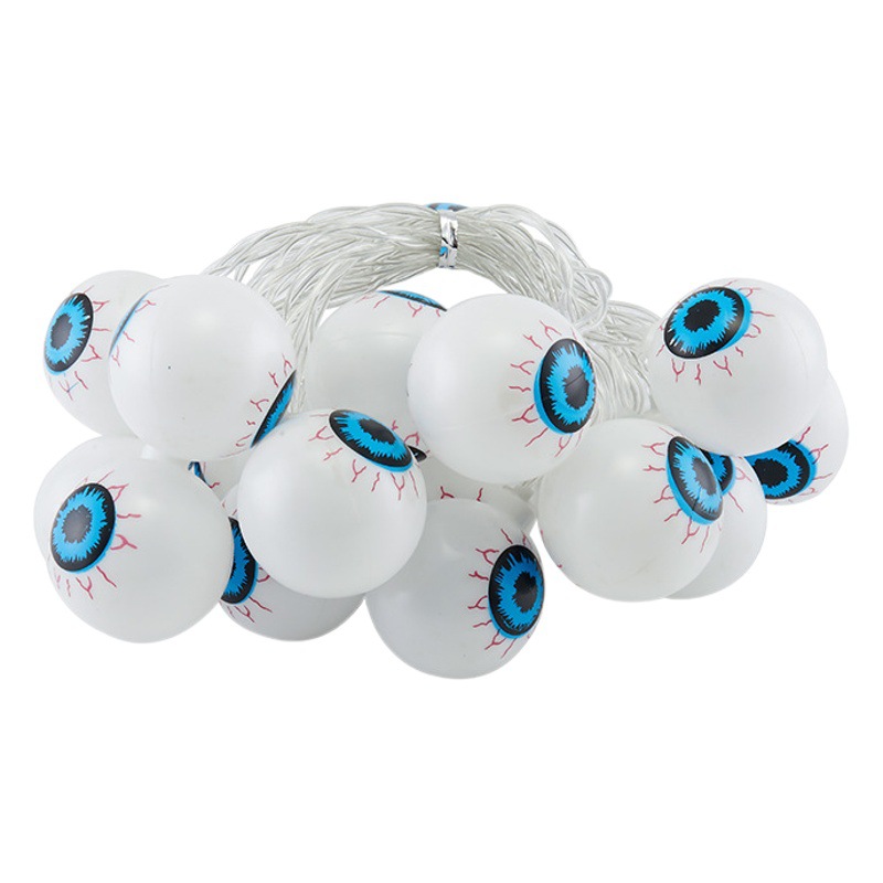 Amazon Cross-border New Halloween Funny Thriller Eyeball led Ghost Festival Lights String Festival Decorative Lights