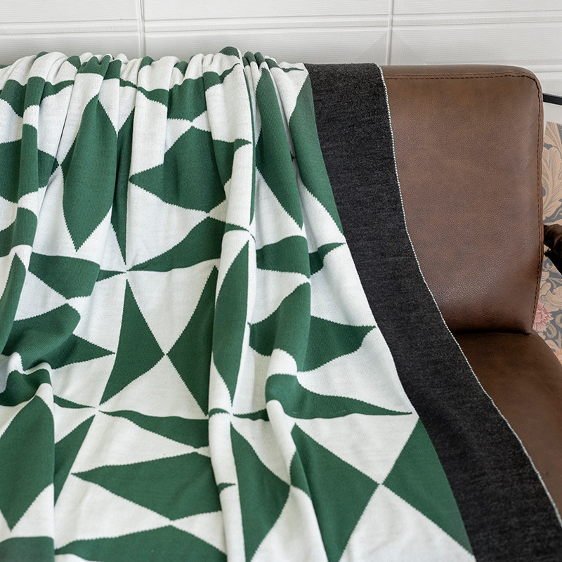 Picture of Nordic Minimalist Internet-Popular Lingling-Shaped Knitted Blanket Four Seasons Blanket Sofa Blanket Office Nap Blanket Casual Blanket