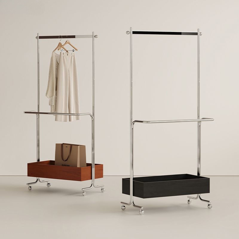 Used floor hanger modern stainless steel hanger coat rack bedroom mobile clothing storage coat rack