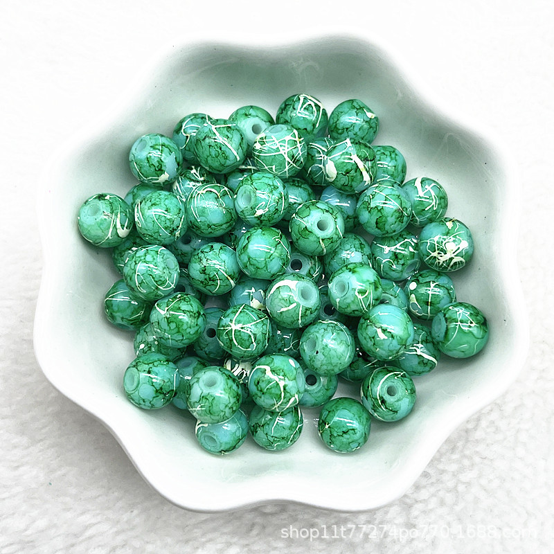 Picture of In stock two-color round beads glass beads loose beads handmade diy bracelet accessories wholesale necklace jewelry beaded material