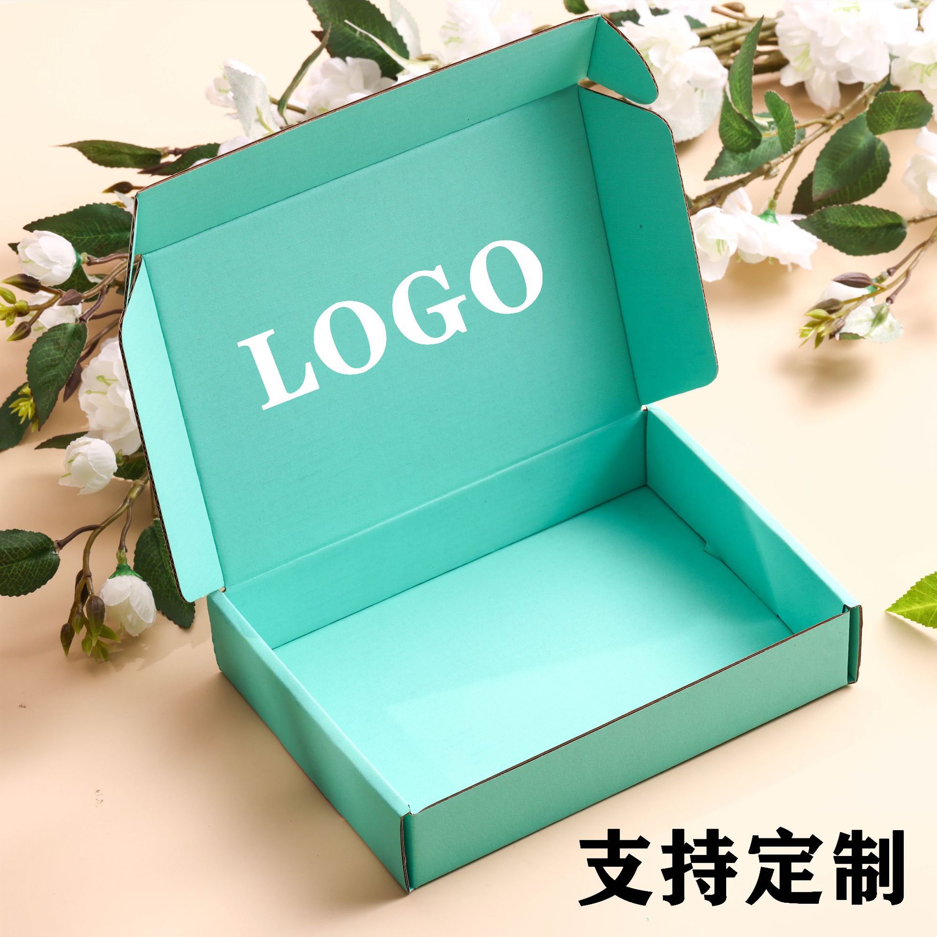 Sky Blue Flying Machine Box in stock Cosmetics Special Hard Packaging Box Square Express Box High-end Clothing Packaging Box