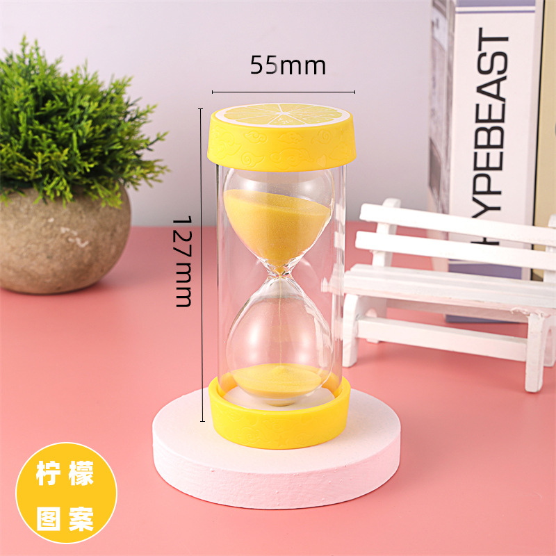 Picture of New Fruit Hourglass Timer 5/15/30Min Kidsren's Exquisite Birthday Gift Safety Anti-Fall Decorative Ornaments