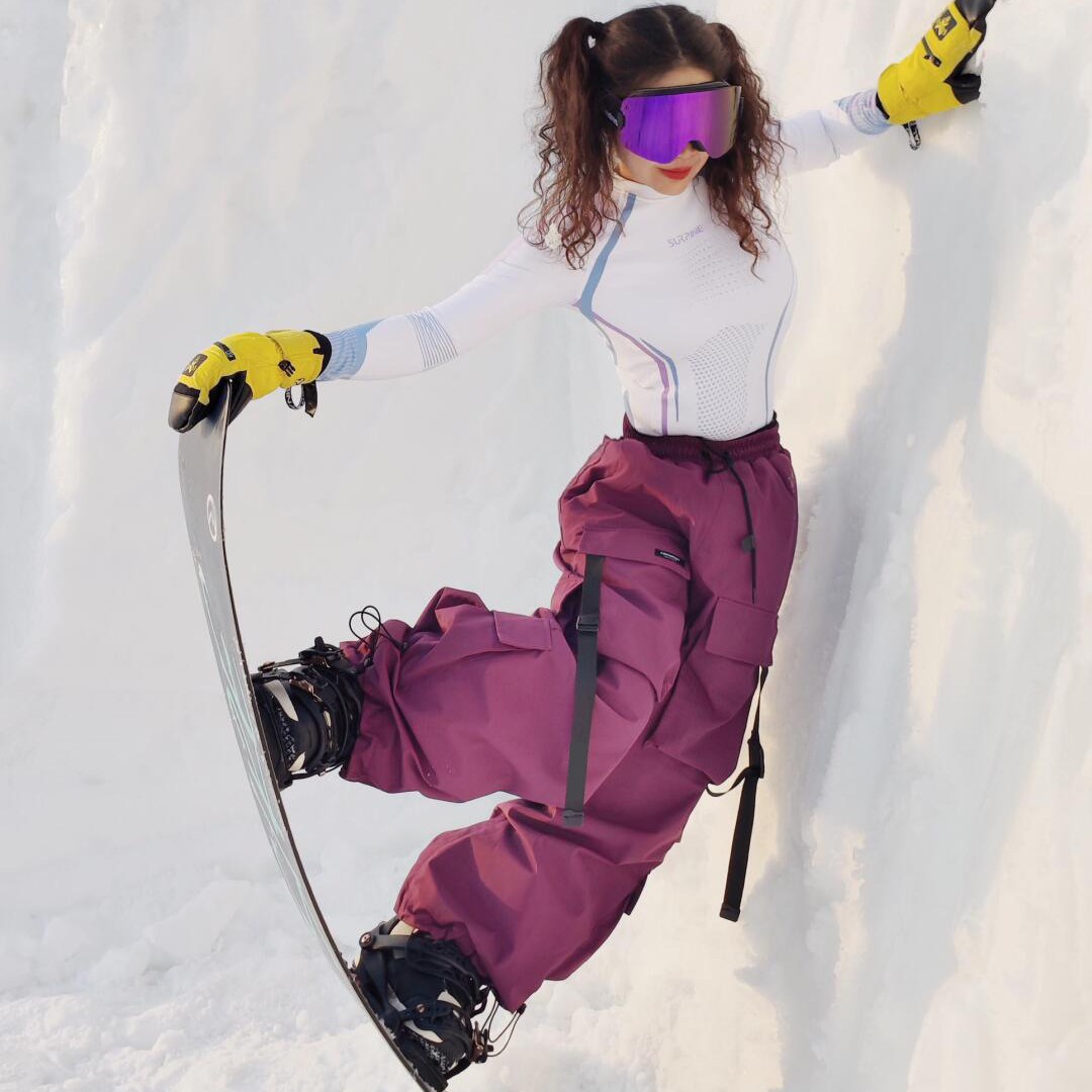 Picture of American-style Functional Single-board Windproof and Waterproof Snow Pants Men's and Women's Multi-pocket Small Potato Ski-wear Casual Pants