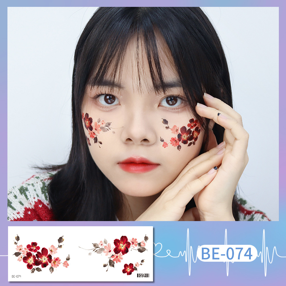 Picture of Ricklon New Cute Sweetheart Girl Makeup Tattoo Face Sticker Christmas Photo Lasting Strawberry Blush Sticker