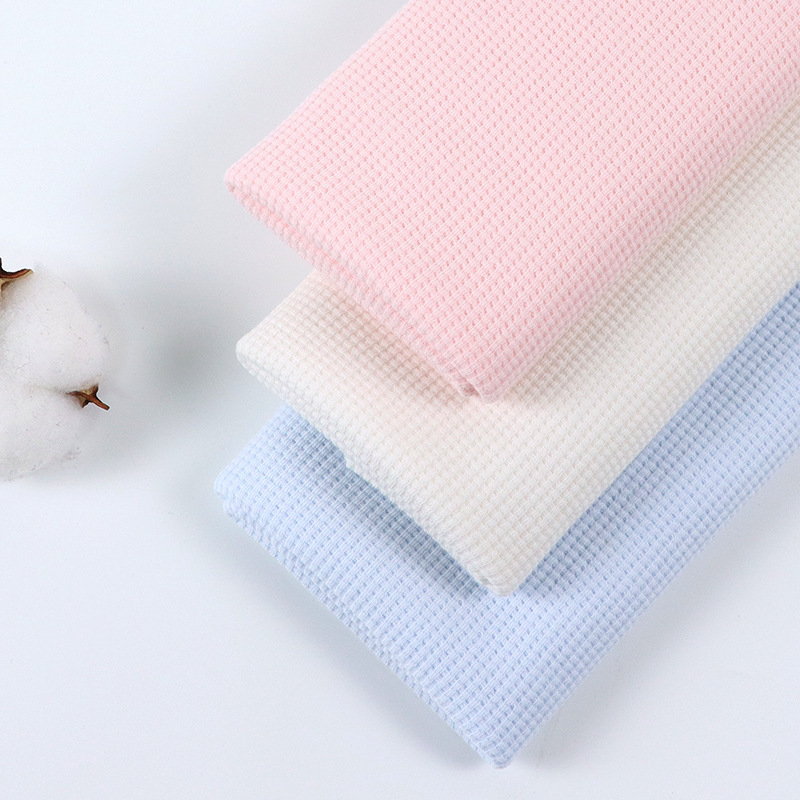 Picture of Combed Cotton Waffle Class A Fabric Single-sided Jacquard Knitted Fabric Spit Towel One-piece Clothes Home Clothes Children's Wear Fabric
