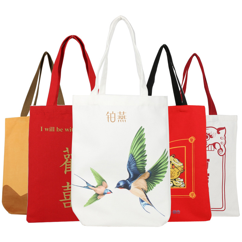 Canvas Bag Custom Logo Cotton Bag Wholesale Shopping Tote Bag Souvenir Student Tote Bag Personalized