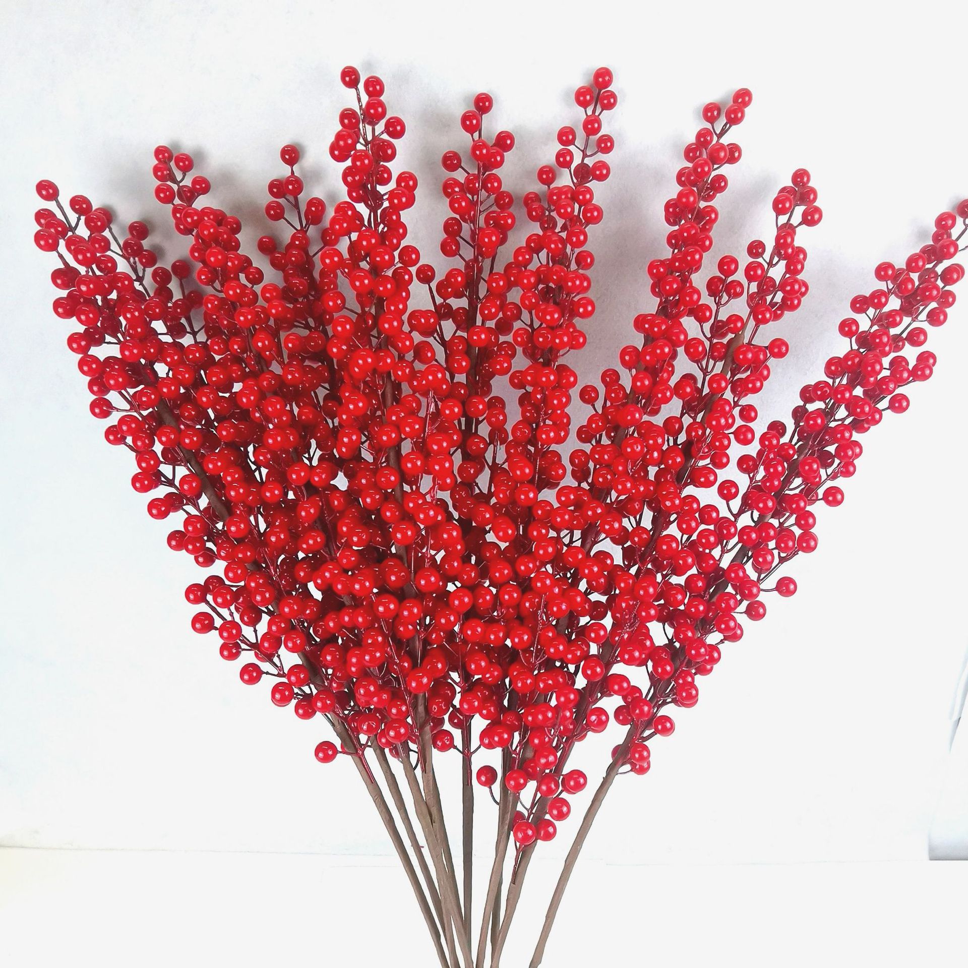 Picture of Source Factory Fortune Fruit Holly Fruit Christmas Red Fruit Home Living Room Decoration Wedding Celebration Ornaments Holly Fruit