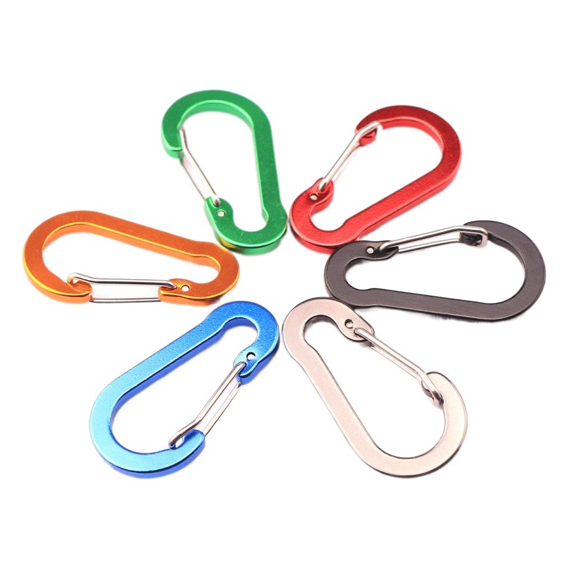 Manufacturer Wholesale No. 5 S-Shaped Buckle Carabiner Stainless Steel Spring Buckle Backpack Aluminum Alloy Gourd Buckle Outdoor Accessories
