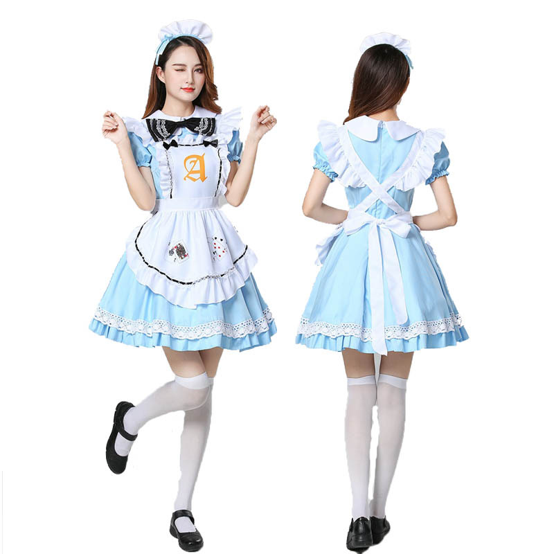 Halloween New Cos Costume Alice in Wonderland Series Poker Maid Costume cosplay Costume