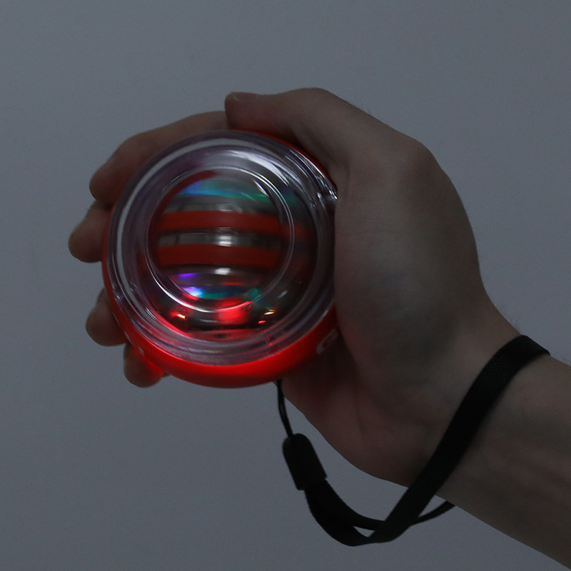 Picture of Source Manufacturer Wrist Strength Ball Fitness Arm Strength Muscle Training Self-Starting Colorful Light Platinum Black Gyro Grip Ball