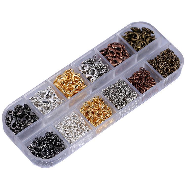 Picture of 7 * 12mm lobster buckle open ring DIY jewelry accessories 6-color combination Amazon hot sale
