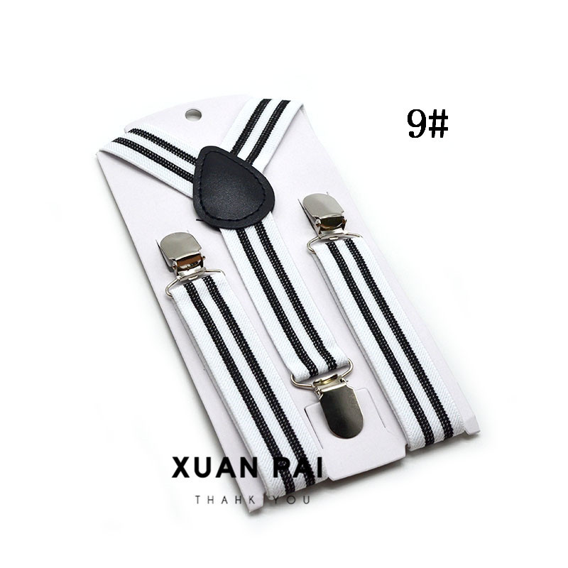 Picture of Children's 2.5cm Strap Clip Vintage Striped Series Boys and Girls Universal Suspender Belt Baby Autumn and Winter Pants Clip