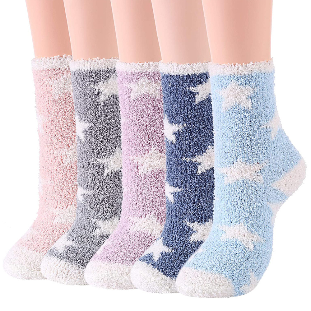 Picture of Coral fleece anti-lint Amazon hot floor socks in autumn and winter thick warm sleep socks KC01