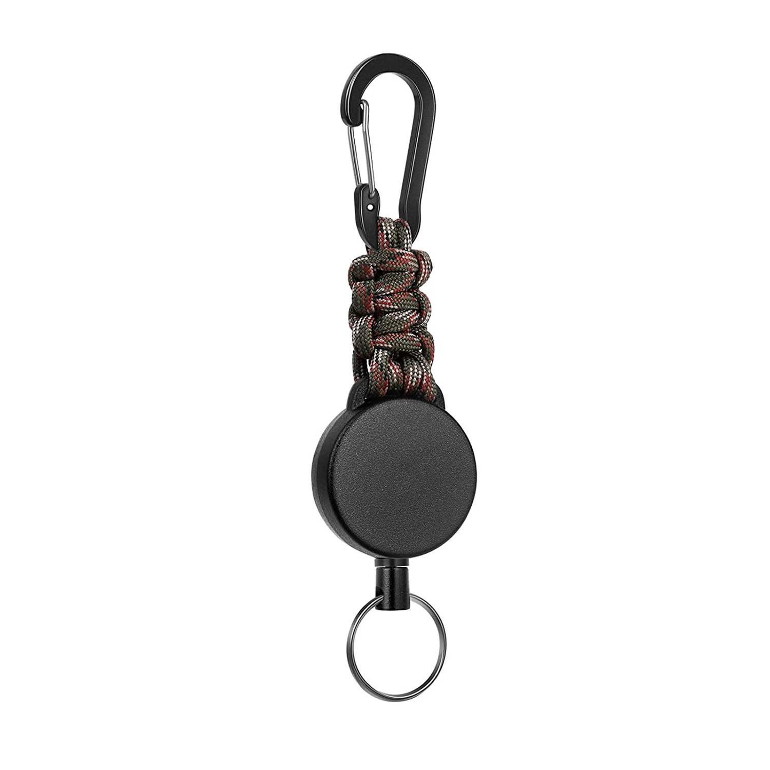 Picture of Black rebound three-color rope knitted retractable ABS high rebound carabiner anti-lost anti-theft keychain