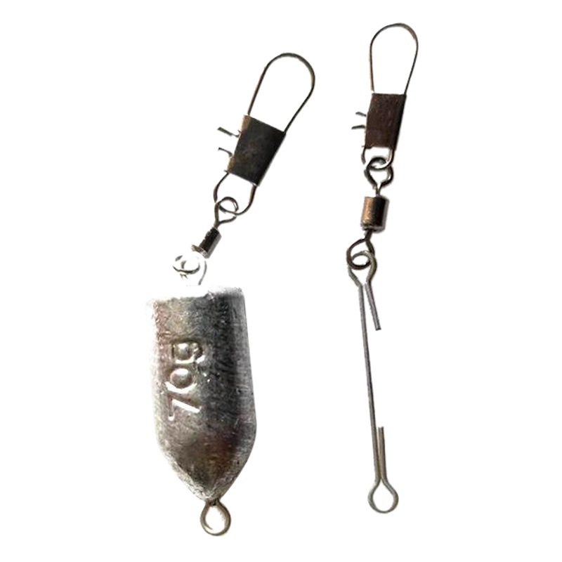 Fishing gear supplies wholesale with ring fishing drop bullet type double ring lead drop foot gram rock fishing sea fishing lead drop bullet lead