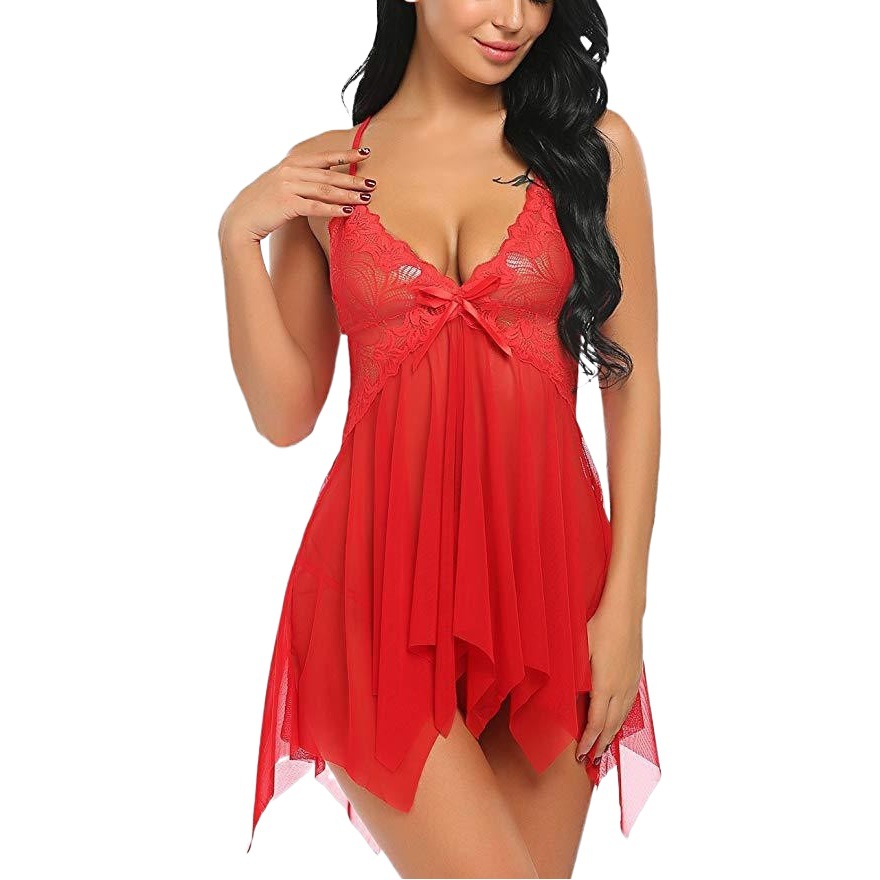 Cross-border new lace stitching strap nightdress new European and American red sexy pajamas in stock straight hair hot