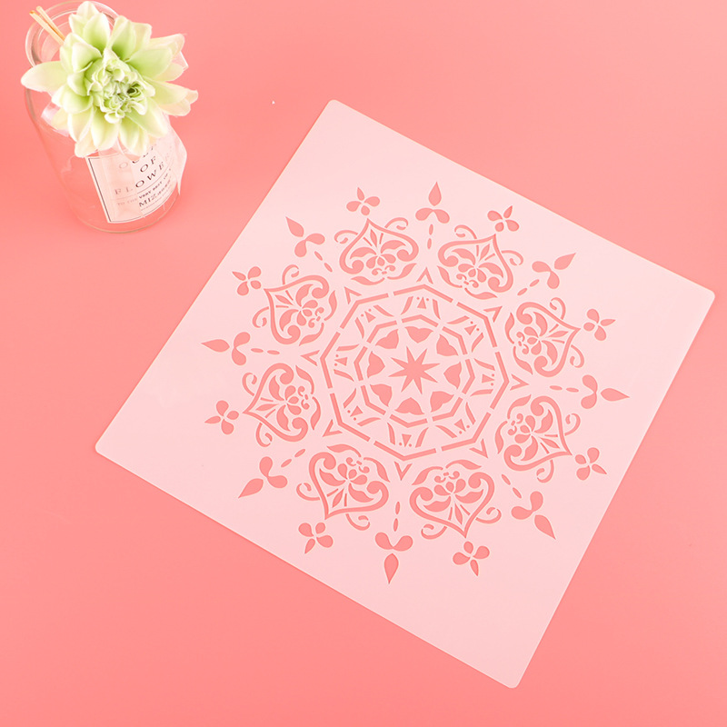 New Mandala Series Painting Template Indian Style Cut Out Student Handbook DIY Decorative Spray Handmade