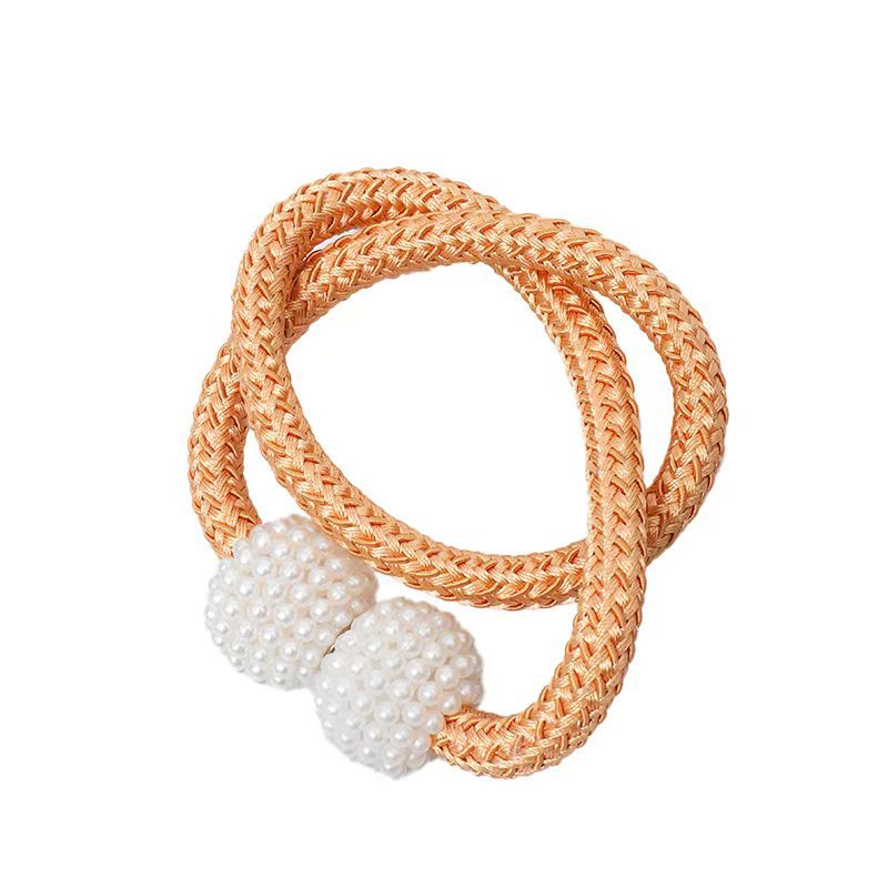 Picture of Curtain Straps Wholesale Small Pearl Magnetic Curtain Buckles Punch-Free Curtain Storage Binding Rope Drawstring Accessories