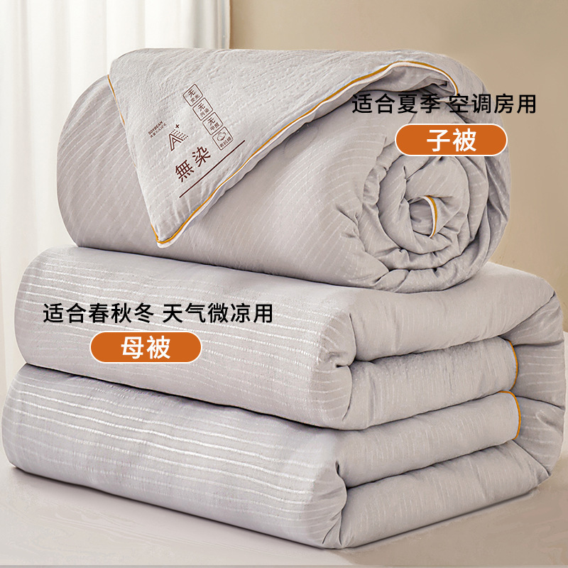 Picture of Quilt winter quilt thickened warm quilt soybean fiber quilt two-in-one zipper twin letter quilt core
