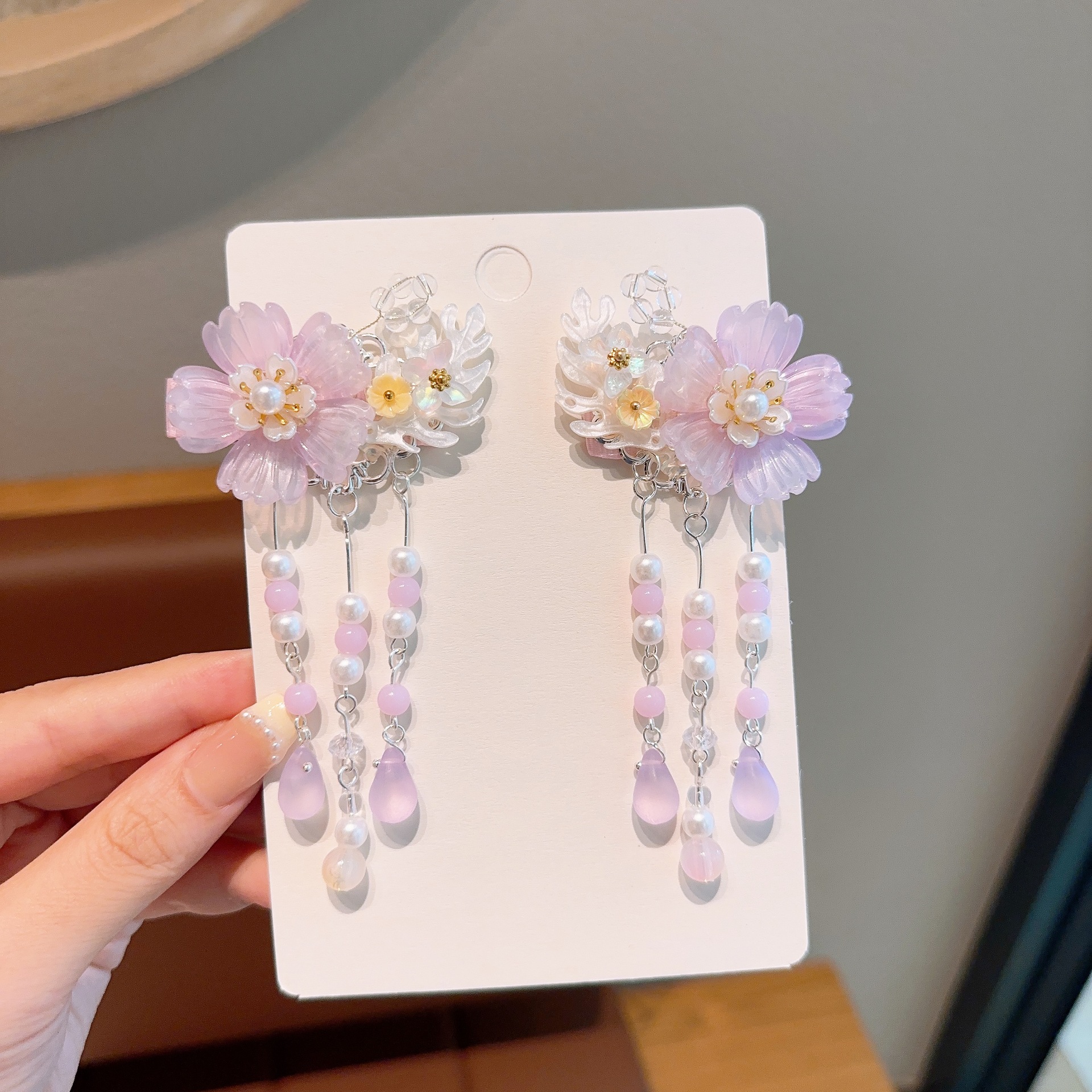 Picture of New Hanfu Headwear Children's Ancient Dress Princess Tassel Hairpin Chinese Style Little Girl's Antique Step Hairpin Headwear