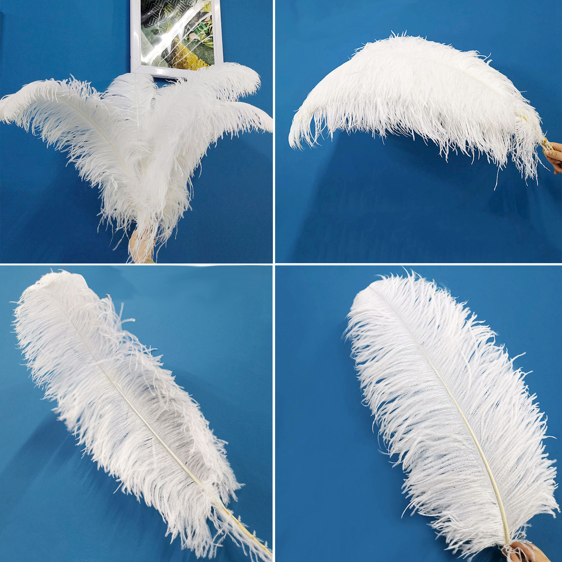 55-60cm Ostrich Feather Wedding Table Flower Decoration Feather DIY Crafts Stage Costume Bulk Wedding Decoration