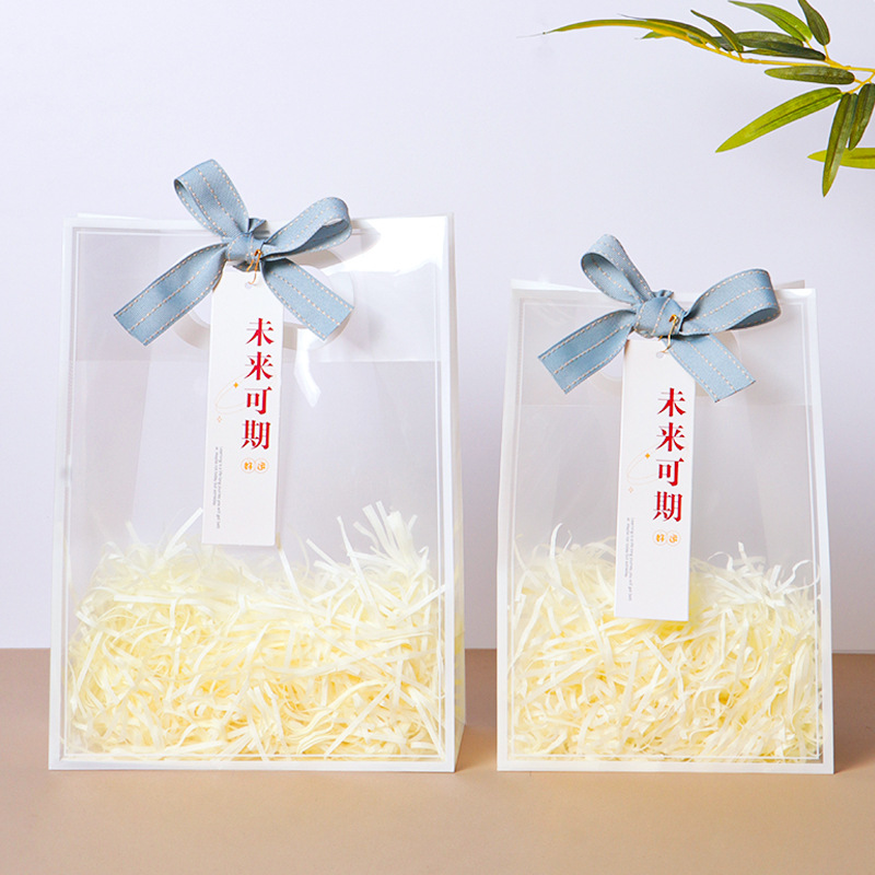 Picture of New Pp Transparent Gift Bag, Souvenir Plastic Gift Bag, Valentine's Day Birthday Gift, High-End Handbag