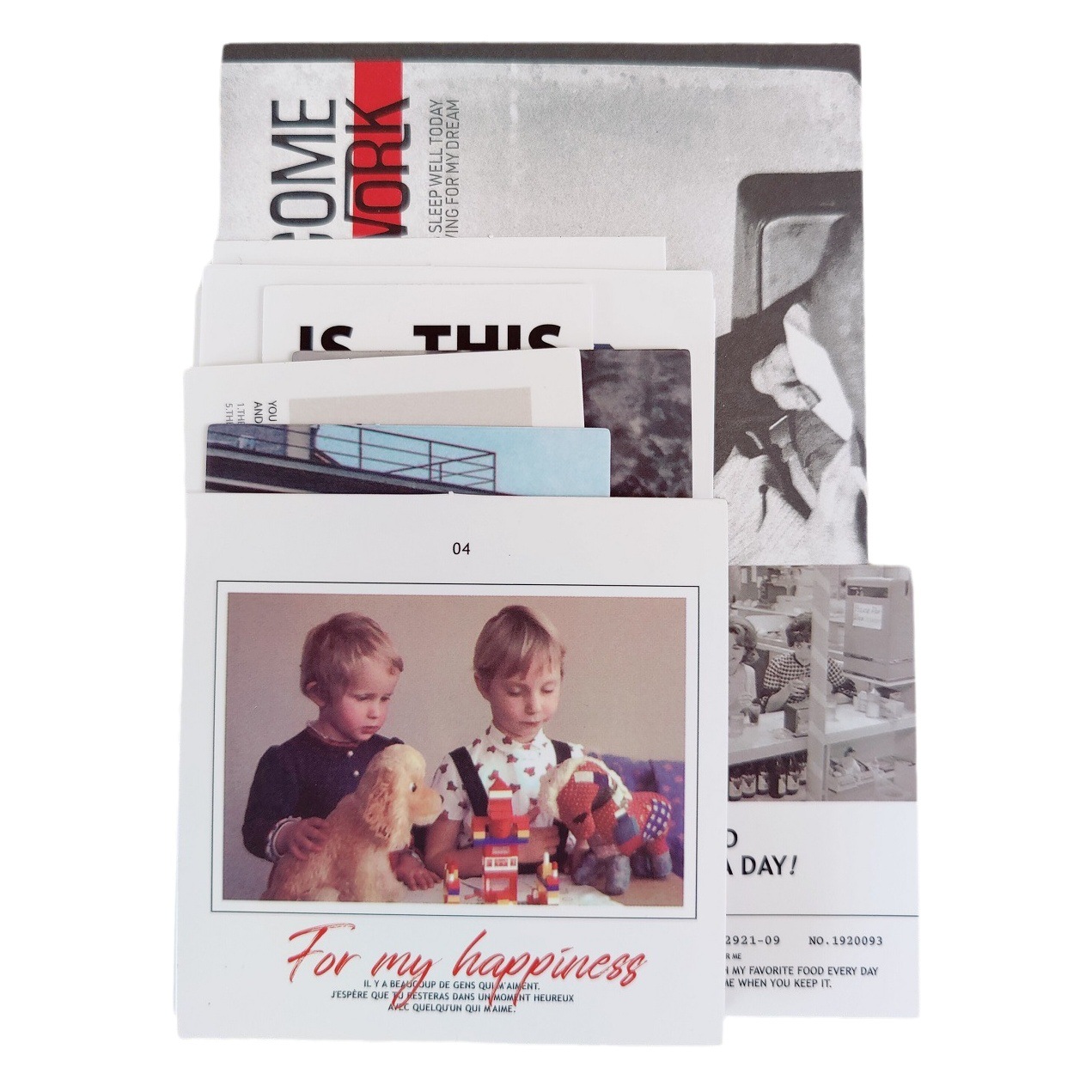 South Korea's same model OAB character 202hosil magazine landscape retro hand account poster material collage photo sticker bag