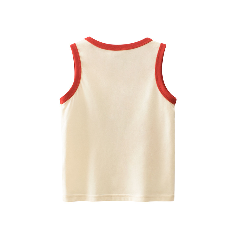 Picture of 27Kids Trendy Brand Kidsren's Clothing Cross-Border First-Hand Supply Kidsren's Vest Wholesale 2025 Summer Korean Style Baby Boy Clothes