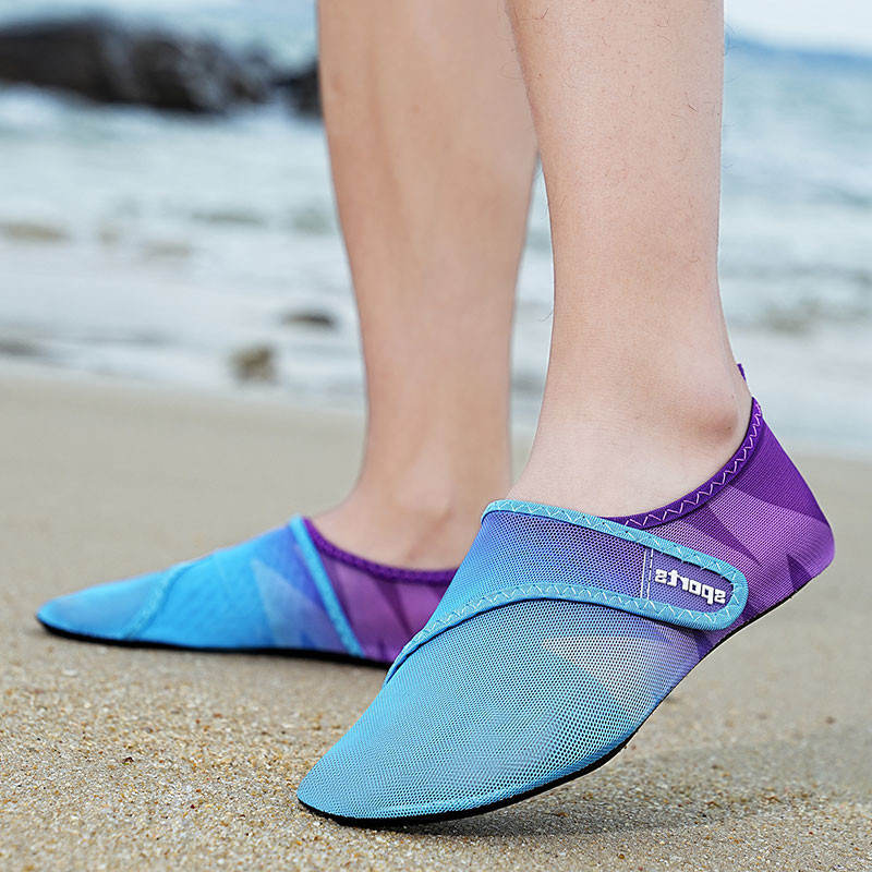Cross-border New Couples Flying Wading Shoes Fitness Sports Shoes Home Velcro Wrapped Swimming Shoes