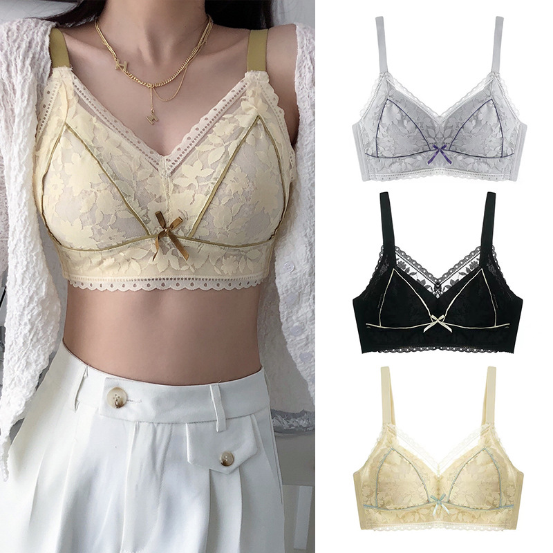 Picture of Women's Large Chest Shiny Underwear Ultra-thin No Negative Circle Large Size Breast Reduction Accessory Breast Anti-sagging Adjustable Push-up Bra