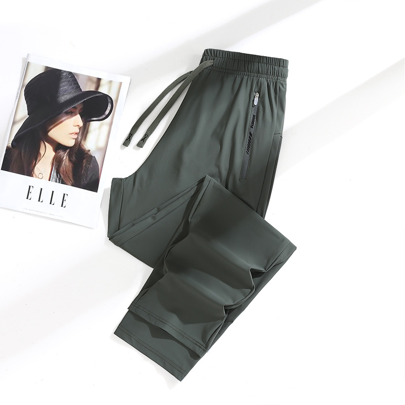Picture of Summer New Ice Silk Pants Quick-drying Breathable Nylon Men's and Women's Elastic Soft Anti-wrinkle Cooling Couple Sunscreen Pants