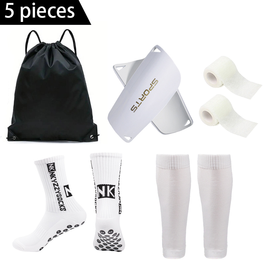 Cross-Border Sports Competition Set Football Socks Football Socks Non-Slip Socks Floor Socks Shin Pads Bandage Drawstring Backpack