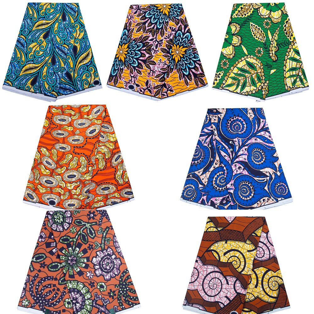 African Batik Ankara Ethnic Style 40*40 Soft Colorful Fabric Amazon Supply Bohemian Style