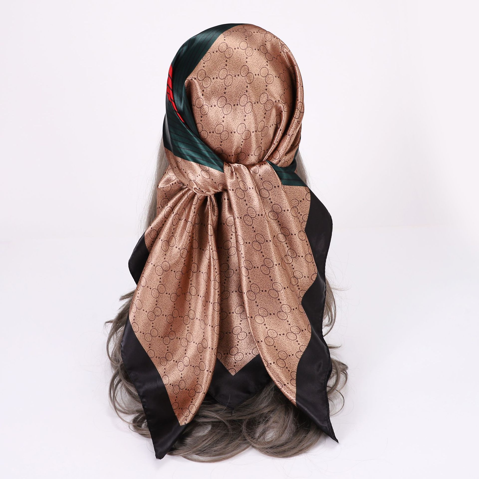 Picture of Simulated Silk Scarf Women's Headscarf 90*90cm Square Scarf Pattern Scarf Shawl European and American Cross-Border Scarf Wholesale