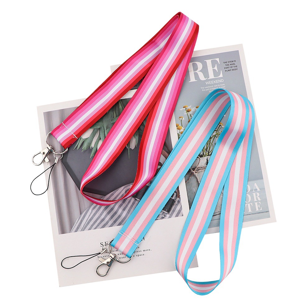 Rainbow Mobile Phone Rope Card Holder Student Campus Meal Card Bus Access Card Office Work Permit Lanyard Card Holder