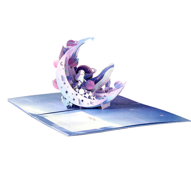 Picture of Creative 3D three-dimensional greeting card folding diy creative thank-you letter to send birthday handwritten Teacher's Day thanksgiving blessing card