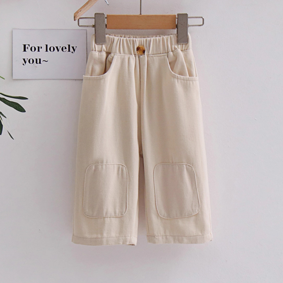 Korean Style ~ 2025 New Kidsren's Autum Pants Pure Cotton Baby Pants Kidsren's Cargo Pants Casual Soft and Breathable