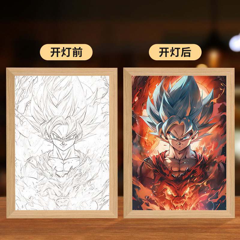 Picture of Carefully Selected Dragon Ball Carrot Goku Lighting Painting Vegeta Super Saiyan Creative Atmosphere Light Ornaments