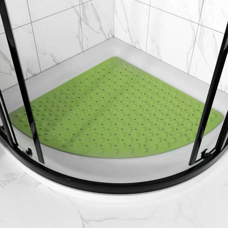 Picture of Fan-Shaped Bathroom Non-Slip Mat Bath Shower Foot Mat Hotel Bathroom Toilet Shower Room Floor Mat Large Massage