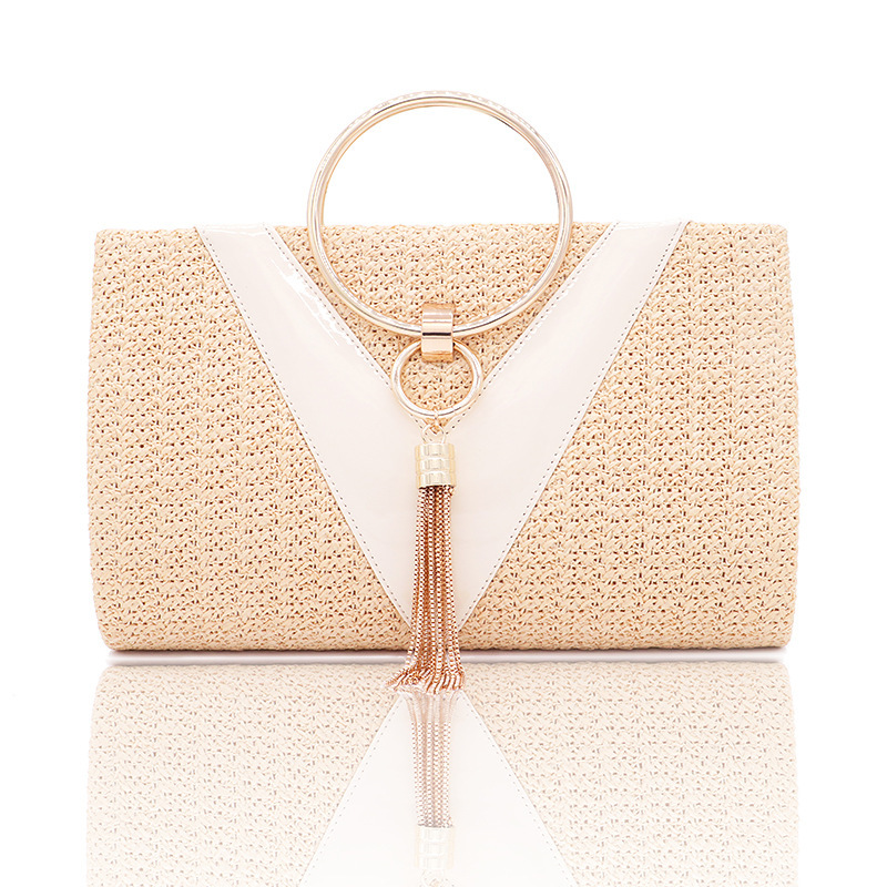 Picture of Henglida 2021 summer European and American cross-border e-commerce woven dinner bag bridal bag Fashion Women's clutch factory