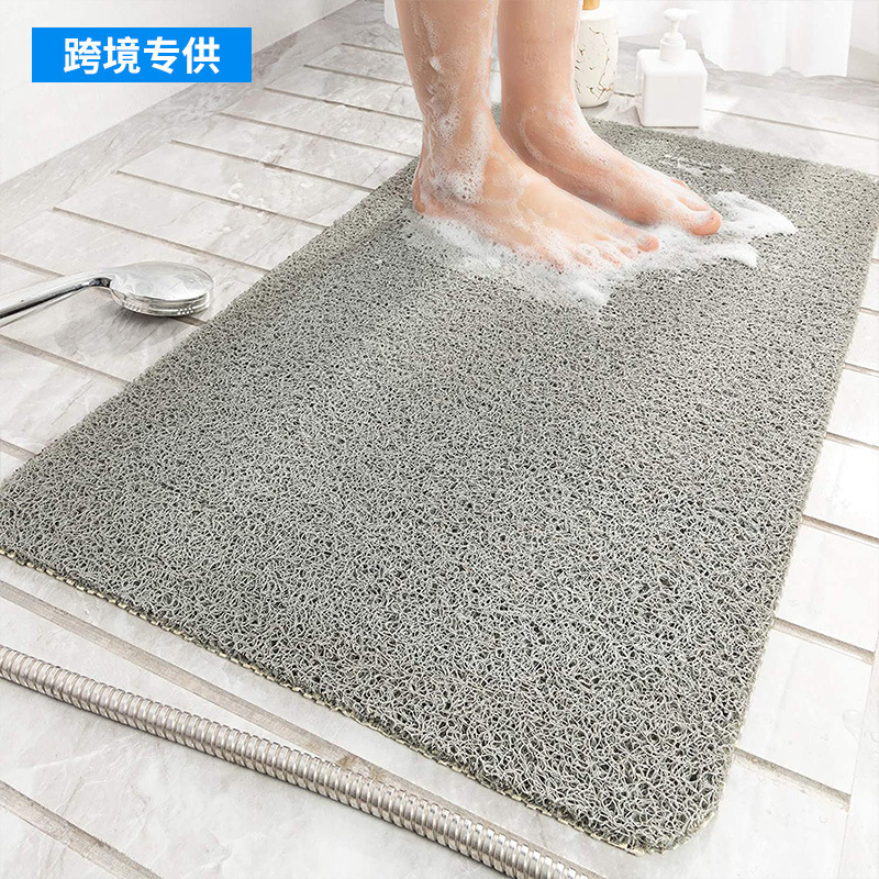 Source manufacturers cross-border Amazon bathroom non-slip shower room bath foot pad silk ring toilet waterproof floor mat