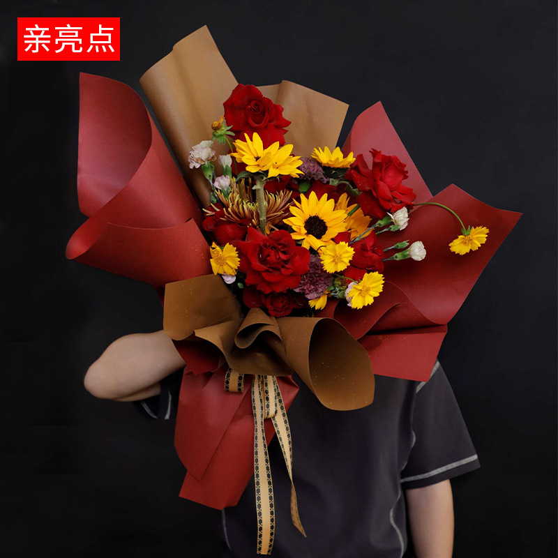 Paper Waterproof Tear-Resistant Flexible Art Paper Bouquet Wrapping Kraft Paper Flower Wrapping Paper Florist Floral Printing