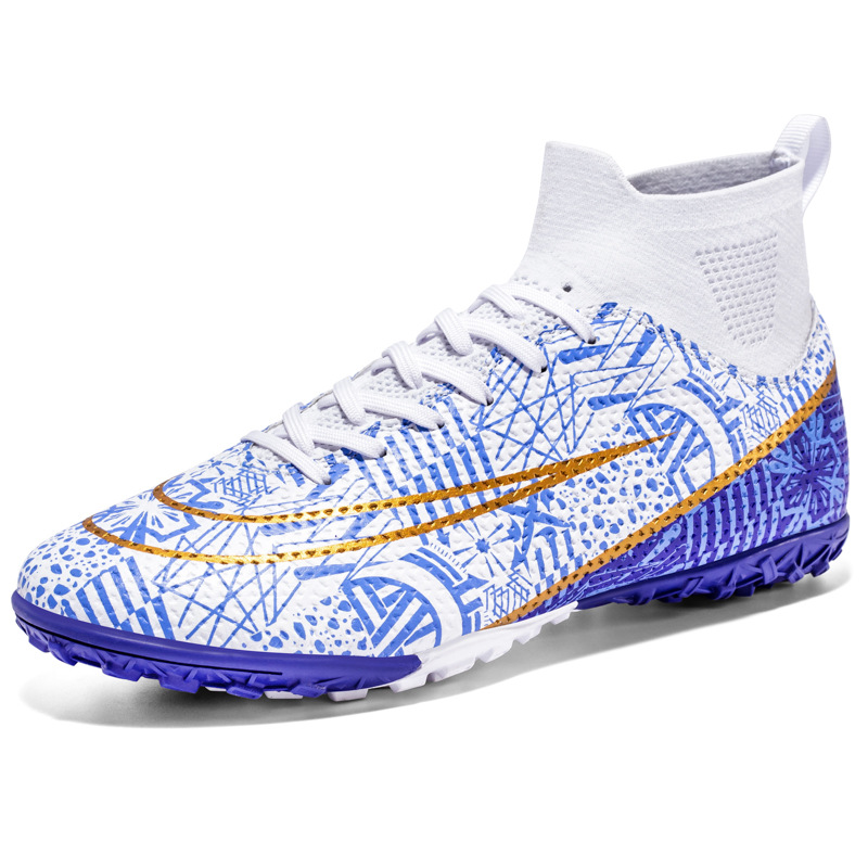Cross-border high-top professional spike sneakers broken nail training shoes 2025 football shoes wholesale men and women soccer shoes