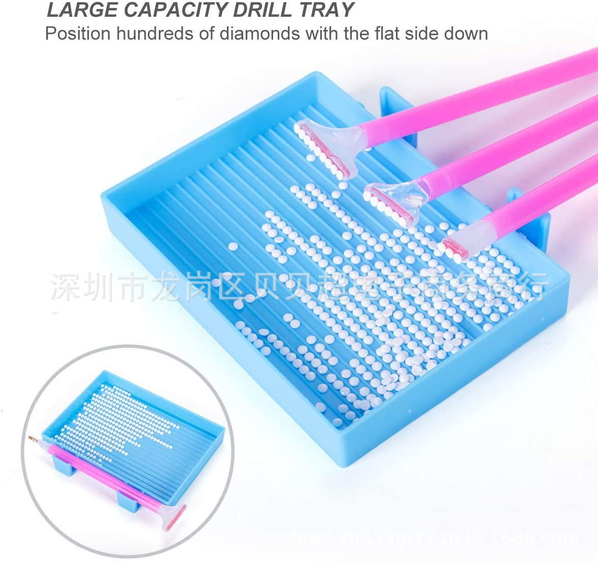 Picture of 22 piece set diamond painting tools diamond embroidery box 5D diamond accessories DIY art craft diamond needle pen