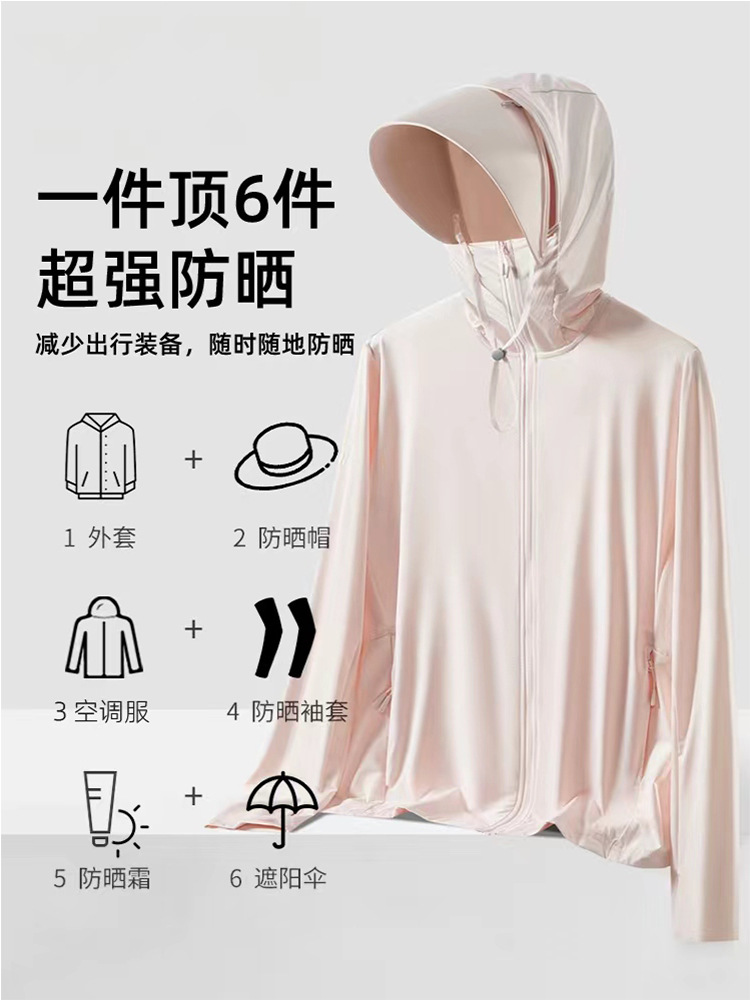 Picture of UPF100 Sun Protection Clothing Men's Summer Outdoor Professional Fishing Clothing UV Protection Ice Silk Sun Protection Coat Women