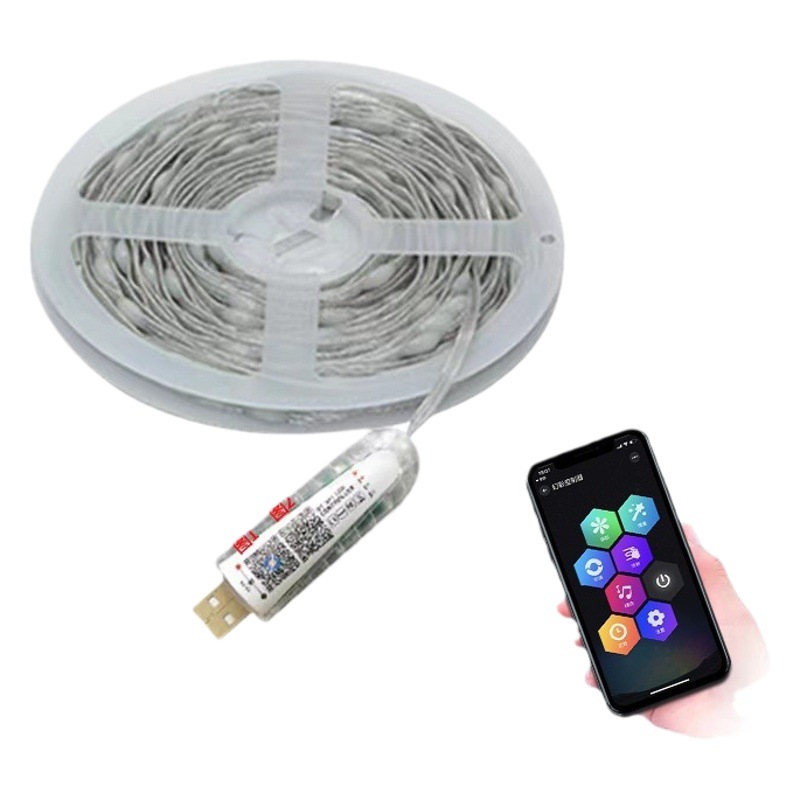 led slide lantern leather line three line point control bluetooth music remote light string rgbic atmosphere christmas lights festival lights