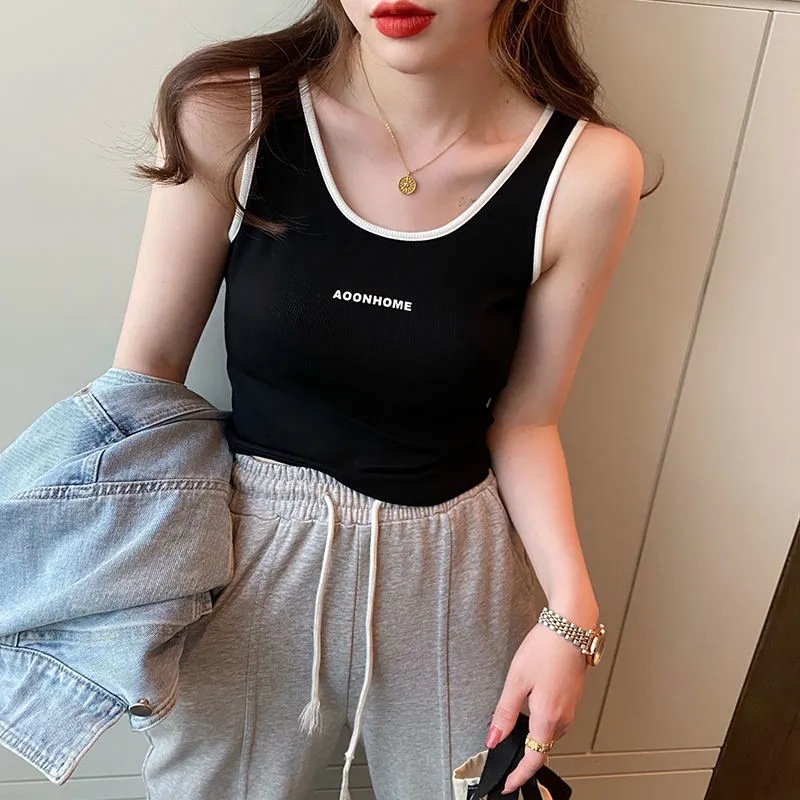Picture of Camisole Women's Outer Wear Summer 2024 Korean Style New Base Inner Sport Sleeveless T-shirt All-match Top Trendy
