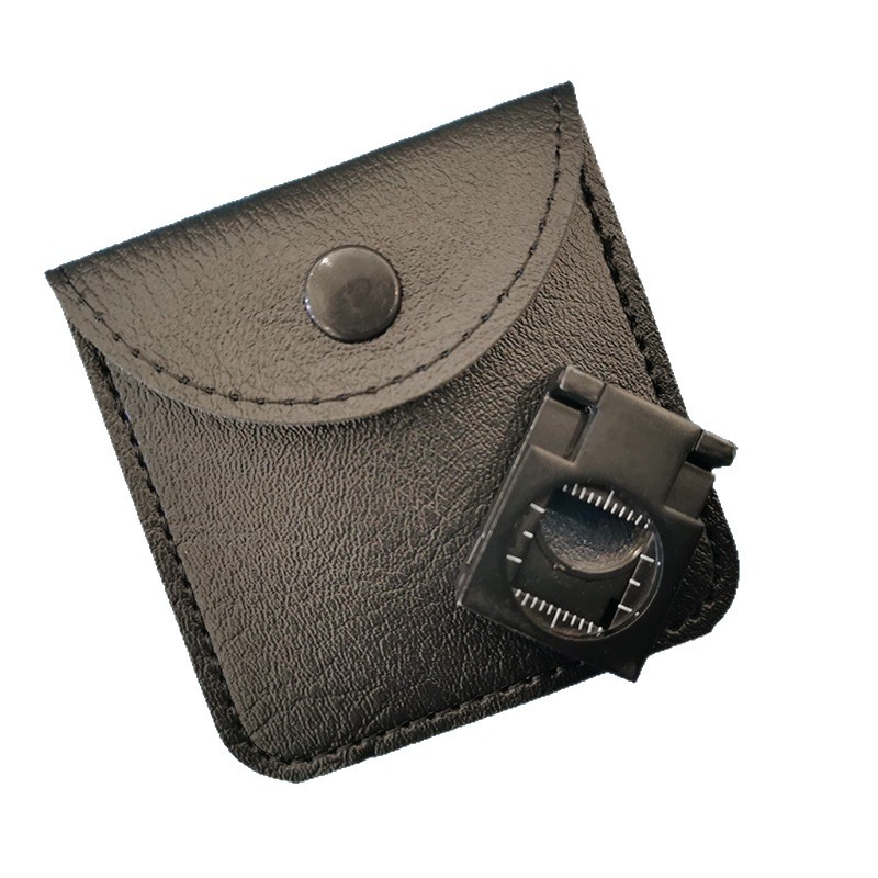 Picture of Manufacturer Wholesale Pu Protective Leather Case for Magnifying Glass, Small Tool Leather Cosmetics Bag with Snap Button, Anti-Wear and Anti-Scratch