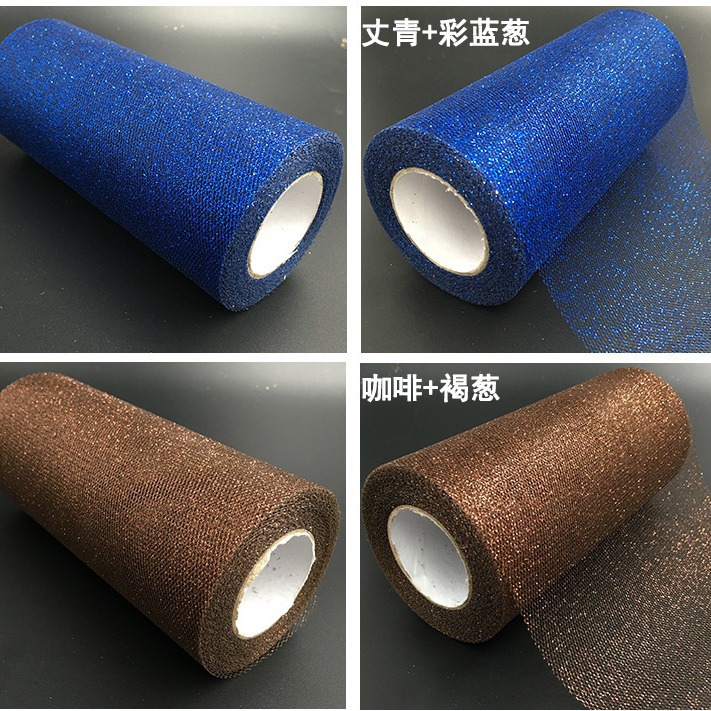 Picture of Decorative American Mesh Powdered Glitter American Mesh Roll 15cm*25 Size Wedding Decoration Yarn